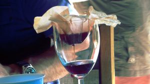 How do you purify wine?